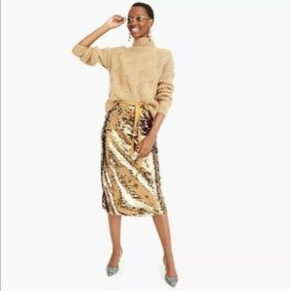 J. Crew Dresses & Skirts - J.CREW SKIRT 50% OFF ,❤️❤️❤️ SIZE 0 Champagne gold sequin